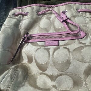 Coach Pink Leather Interior Tote(SOLD)